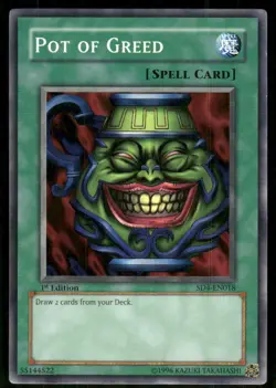 Pot of Greed SD4-EN018 Structure Deck: Fury from the Deep Yu-Gi-Oh 1st Ed LP - Image 1