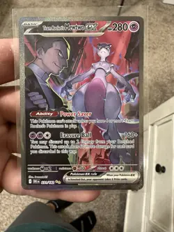 Pokemon TCG Destined Rivals Team Rockets Mewtwo EX Card 231/182 - Image 2