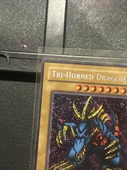 Tri-Horned Dragon LOB-000 Double Misprint Reverse Secret Rare And Foil Bleed (9) - Image 3