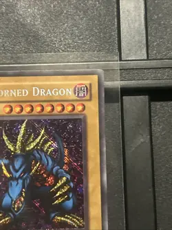 Tri-Horned Dragon LOB-000 Double Misprint Reverse Secret Rare And Foil Bleed (9) - Image 4
