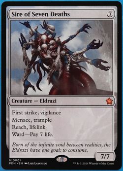 Sire of Seven Deaths Foundations MINT Mythic Rare MTG CARD (ID# 503027) ABUGames - Image 1