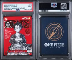 Bandai One Piece CCG 2025 Monkey D. Luffy #014 ONE PIECE MAGAZINE VOL.20 PSA 9 - Image 3