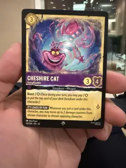 Disney Lorcana TCG Cheshire Cat - Inexplicable Foil Super Rare 60/204 1st Ed. - Image 1