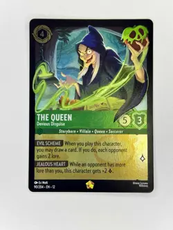 Disney Lorcana Wilds Unknown The Queen Devious Disguise 90/204 Legendary FOIL + - Image 1
