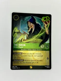 Disney Lorcana Wilds Unknown The Queen Devious Disguise 90/204 Legendary FOIL + - Image 2