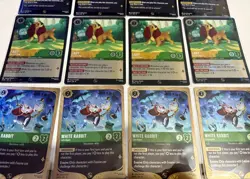 Disney Lorcana Foil Promo Lot of 12 NM. 4x Elsa , 4x Lady, 4x White Rabbit - Image 3
