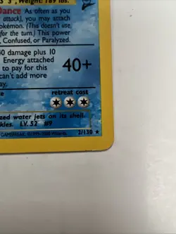 1999 Blastoise Holo Foil Rare Pokemon TCG Card Base Set 2, WOTC, 2/130 - Image 5