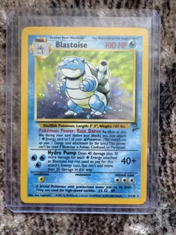 1999 Blastoise Holo Foil Rare Pokemon TCG Card Base Set 2, WOTC, 2/130 - Image 1
