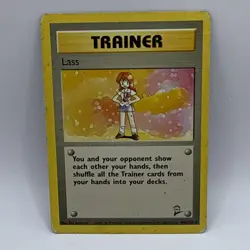Pokemon TCG Lass Base Set 2 104/130 Regular Unlimited Rare Vintage HP Card - Image 1