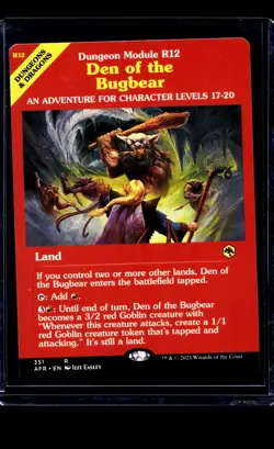 MTG Magic The Gathering Forgotten Realms Poster Borderless Den of the Bugbear - Image 1