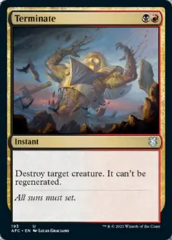 Terminate - Near Mint MTG Commander 2021 Forgotten Realms - Image 1