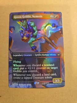 MTG FOIL Green Goblin, Nemesis Full Art English SPE - Image 1