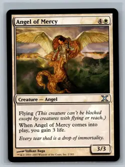 Magic The Gathering 10th Edition Angel of Mercy #2/383 MTG TCG CCG Tenth - Image 1