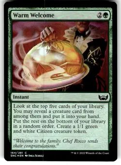 FOIL MTG Warm Welcome Streets of New Capenna Regular - Image 1