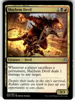 Mayhem Devil War of the Spark Regular MTG LP - Image 1