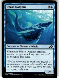 FOIL MTG NM Phase Dolphin Ikoria: Lair of Behemoths Regular - Image 1
