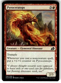 FOIL MTG NM Pyroceratops Ikoria: Lair of Behemoths Regular - Image 1
