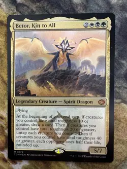 1x Betor, Kin to All FOIL NM - MTG TDM - Prerelease Stamp Mythic Rare - Image 1