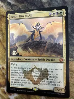 1x Betor, Kin to All FOIL NM - MTG TDM - Prerelease Stamp Mythic Rare - Image 2