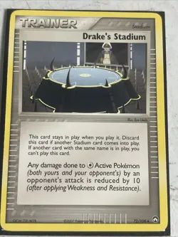 Drake's Stadium 72/108 Uncommon EX Power Keepers Pokemon Card - Image 1