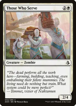 Those Who Serve 32 AKH MTG White Common Zombie 2017 Baga Creature EN - Image 1