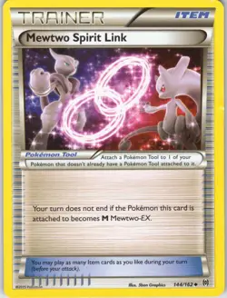 Mewtwo Spirit Link 144/162 BREAKthrough Pokemon Card DMG - Image 1