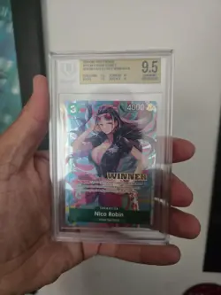 Bandai 2026 One Piece Card Game Nico Robin #111 Winner Foil Promo BGS 9.5 - Image 1
