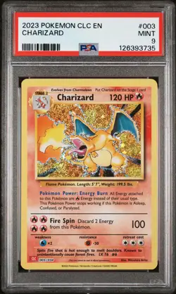 POKEMON CLC-TRADING CARD GAME CLASSIC CHARIZARD & HO-OH EX DECK CHARIZARD PSA 9 - Image 1