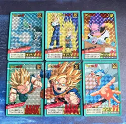 Dragon Ball z super battle Part 10 Prism Holo cards Set of 6 Bandai Japan 1994 - Image 1