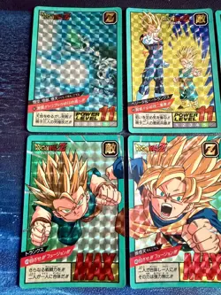 Dragon Ball z super battle Part 10 Prism Holo cards Set of 6 Bandai Japan 1994 - Image 4