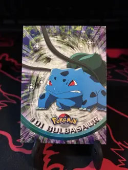 Topps TV Animation #01 Bulbasaur - Blue Logo - Pokemon Card - Series 1 - NM - Image 1