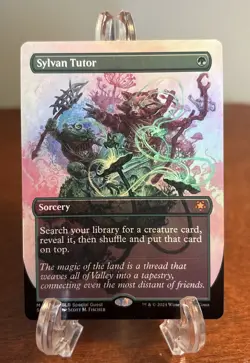 MTG Sylvan Tutor 59 Borderless Foil SPG Special Guest LP Bloomburrow Magic - Image 1