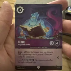 Disney Lorcana Winterspell Genie Magical Researcher Holofoil 210/204 NM Card - Image 1