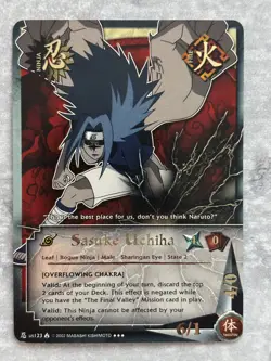 Sasuke Uchida Shonen Jump's Naruto Rare Holo Foil Card US123 1st Edition - Image 1