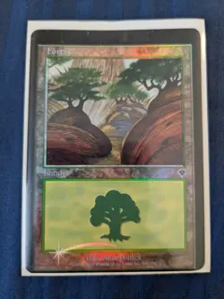Rare Miscut FOIL Invasion Forest Misprint - MTG Magic the Gathering - Image 3