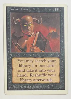 MTG DEMONIC TUTOR Unlimited (OldManMTG 003-051) - Image 1