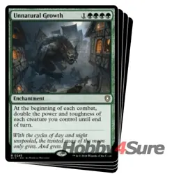Unnatural Growth X4 M/NM Magic: The Gathering MTG Bloomburrow: Commander - Image 1