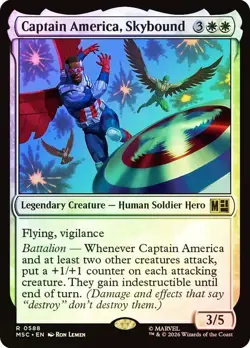 Captain America, Skybound Foil Marvel Super Heroes NM MTG - Image 1