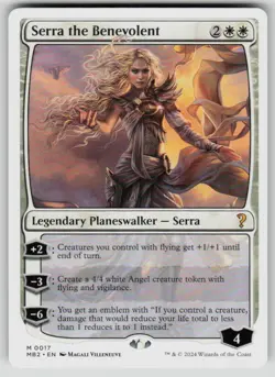 Serra the Benevolent (White Border) Mythic Mystery Booster 2 17 MTG NM 2024 - Image 1
