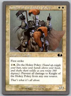 Knight of the Hokey Pokey 6 Common Unglued Magic: The Gathering Lightly Played - Image 1