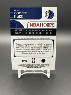 2025-26 Topps NBA Hoops Silver Holo Cooper Flagg #35 RC - Image 2