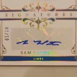 Panini 2024 National Treasures Sam LaPorta Auto Holo Gold /10 Lions SIGS-SLA - Image 3