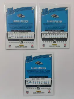 2018 Lamar Jackson Optic Rated Rookie Holo Prizm Bronze, Pink. Red Yellow 3 LOT - Image 2