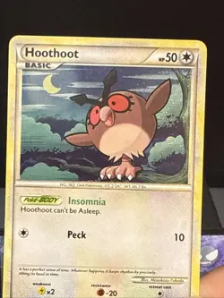 Pokemon Card Hoothoot HGSS05 Black Star Promo Holo HeartGold SoulSilver LP - Image 2