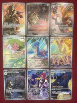 Pokemon TCG Destined Rivals IR Lot(9)-Misty’s Lapras,Team Rockets Meowth📈🔥 - Image 1