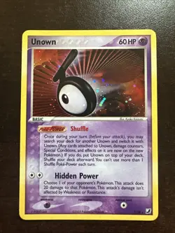 Unown 1/28 Holo VLP Secret Rare Pokemon TCG Unseen Forces - Image 1