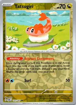 Tatsugiri (#186/167) - Holofoil SV Twilight Masquerade LP Pokemon PLUS #137/167 - Image 2