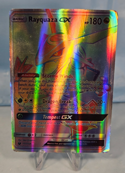 Pokemon Rayquaza GX Rainbow Secret 177/168 HP 180 Sm-Celestial Storm Halo Rare - Image 1