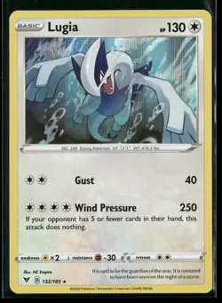 Lugia 132/185 Holo R Vivid Voltage NM/M Pokemon - Image 1