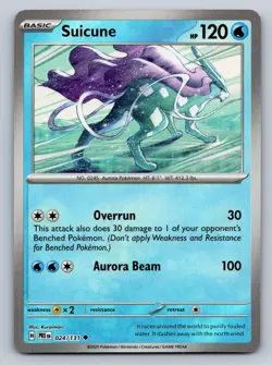 Suicune (Poke Ball Pattern) Prismatic Evolutions 024/131 UC NM Holo Pokemon - Image 1